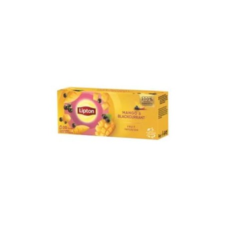 Lipton mangó & feketeribizli ízesítésű filteres gyümölcstea 20x1,7 g