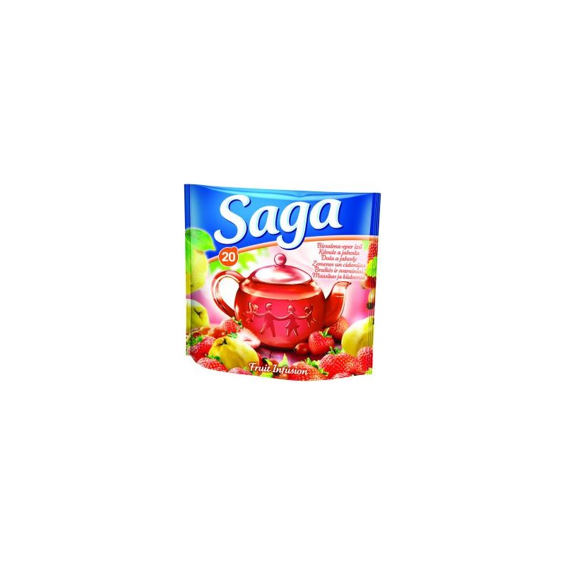 Saga gyümölcs tea eper-birs 20x1.7g