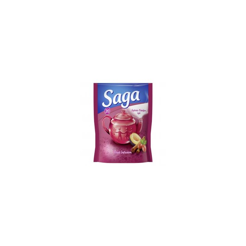 Saga gyümölcs tea szilva-fahéj ízű 20x1,5 g