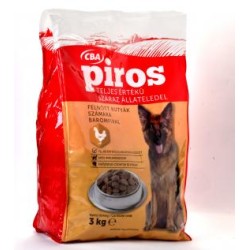 CBA Piros teljes értékű száraz állateledel felnőtt kutyák számára baromfival 3 kg