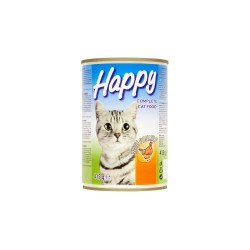 Happy macskaeledel baromfihússal 415g