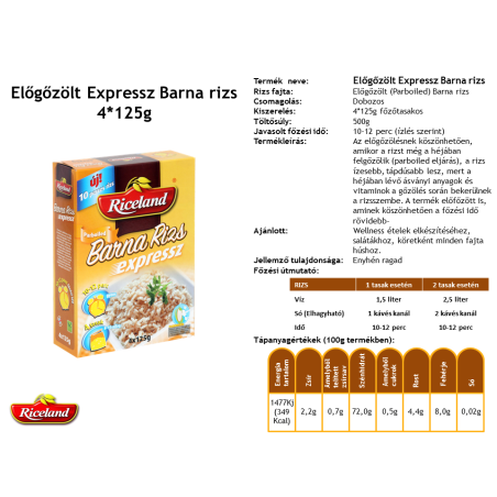 Rizs expressz barna Riceland 500g