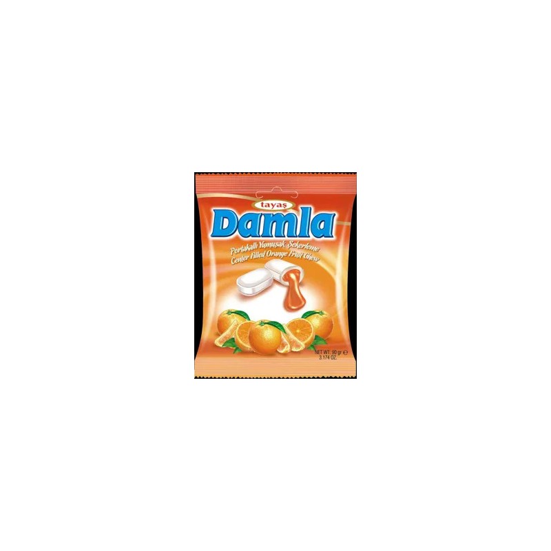 Damla narancs ízű tölt.puhakaramell 90g