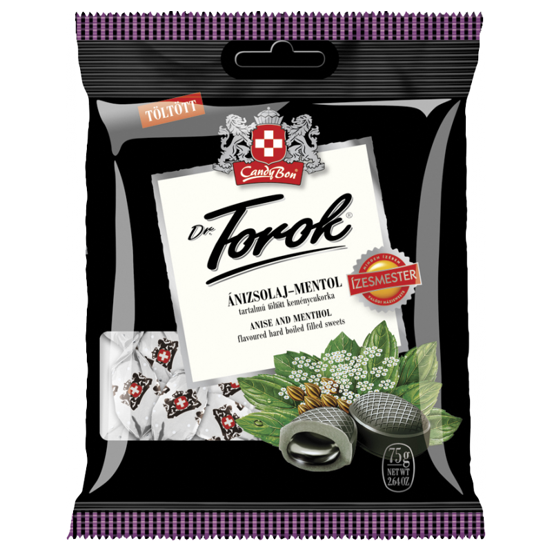 DR.TOROK TT. KEMÉNYCUKORKA 75G ÁNIZSOLAJ-MENTOL