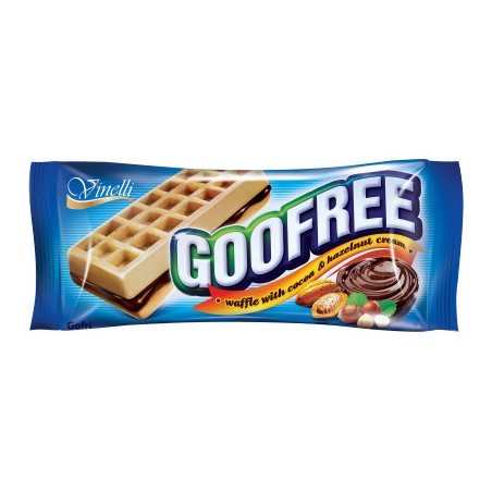 Goofree kakaós-mogyorós krémmel töltött gofri 50g