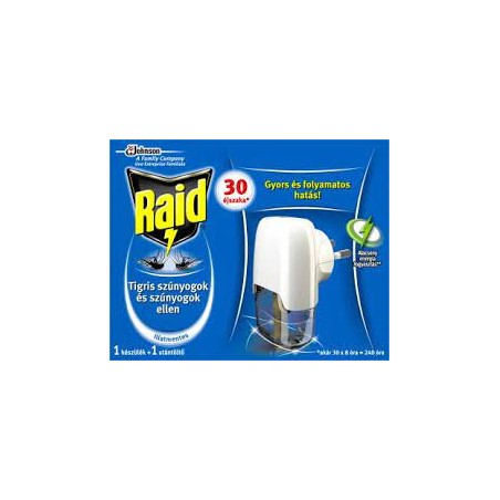 Raid szúnyogirtó készülék és utántöltő párologtató 30éj 21ml