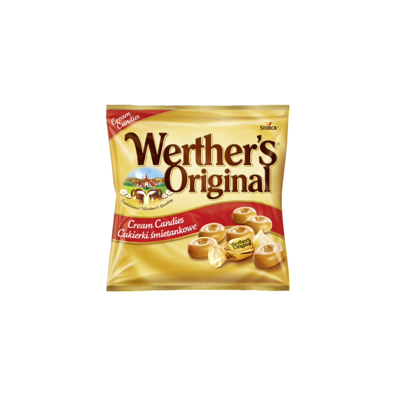 Werther's Original Tejszínes töltetlen, kemény karamellcukorka 90g