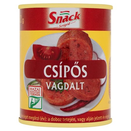 SNACK CSÍPŐS VAGDALTHÚS, fűszeres darált hús 130G