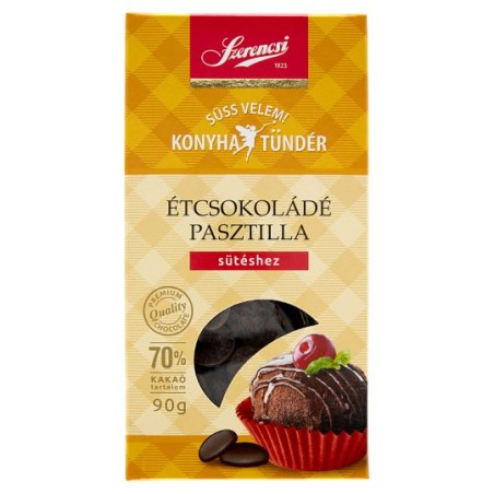 Szerencsi Konyhatündér Étcsokoládé pasztilla sütéshez 90 g