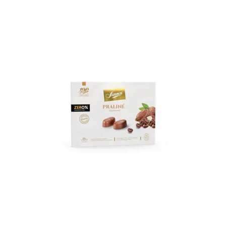 SZERENCSI ZERO PRALINÉ MANDULA ÉS KÁVÉKRÉMMEL TÖLTÖTT MALTITOS TEJCSOKOLÁDÉ 105 G