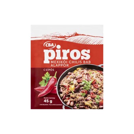 CBA Piros csípős mexikói chilis bab alappor 45 g