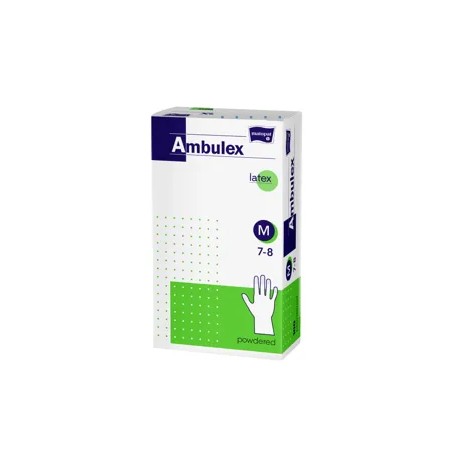 Ambulex latex púd. gumikesztyű M 100db