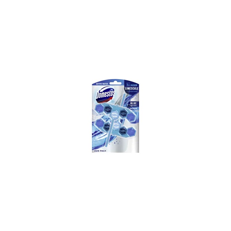 DOMESTOS Power5+ Ocean Active Blue Water WC frissítő blokk 2 x 53 g