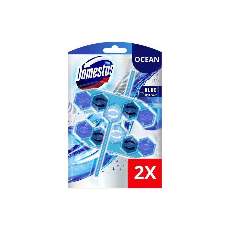 DOMESTOS Power5+ Ocean Active Blue Water WC frissítő blokk 2 x 53 g