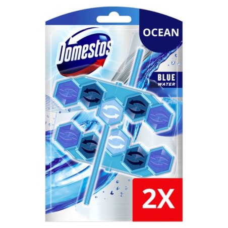 DOMESTOS Power5+ Ocean Active Blue Water WC frissítő blokk 2 x 53 g