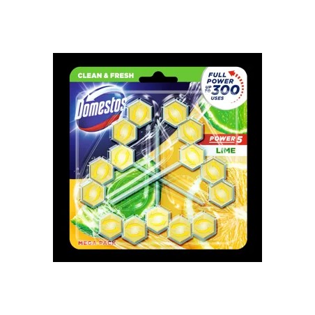 Domestos Power 5 Lime WC-Frissítő (3x55 g) - 165 g