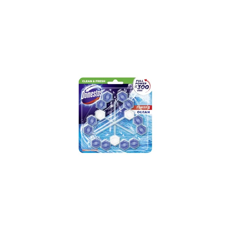 DOMESTOS Power5 WC frissítő blokk Ocean 3x55g