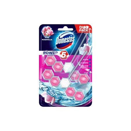 Domestos Power 5 Pink Magnolia WC-Frissítő (2x55 g)