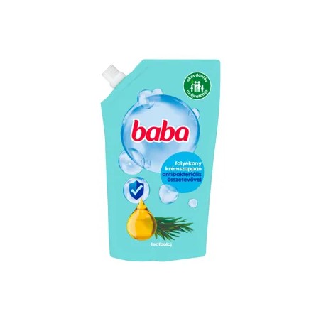 Baba folyékony szappan utántöltő antibakteriális hatású teafaolajjal - 500 ml