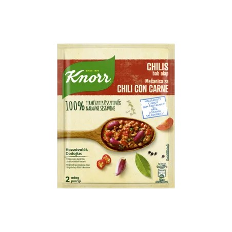 Knorr chilis bab 47g alap, 100% természetes összetevő