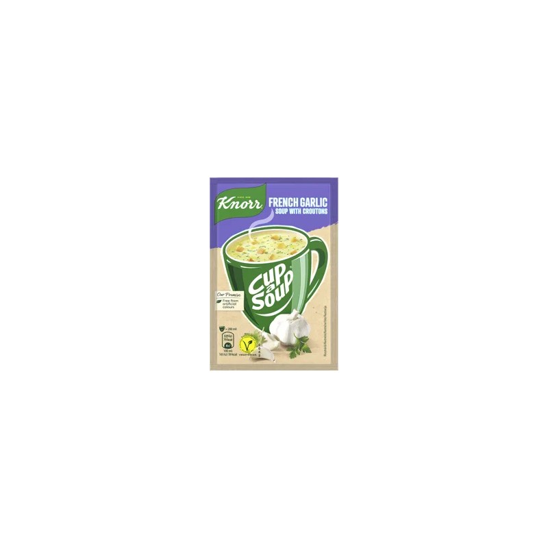 Knorr Cup a Soup fokhagymakrémleves zsemlekockával 18 g