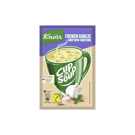 Knorr Cup a Soup fokhagymakrémleves zsemlekockával 18 g