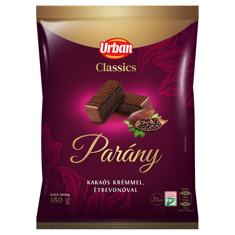 Urban Classics parány kakaós krémmel, étbevonóval 180 g