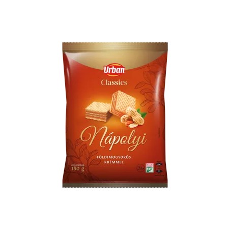 Urban Classics töltött ostya, nápolyi f.mogyorós 180g