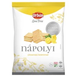 Urban LoveFree citromízű nápolyi 180 g, Hozzáadott cukor nélk.