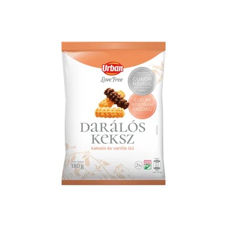 Urban LoveFree darálós keksz 180 g, Hozzáadott cukor nélk.