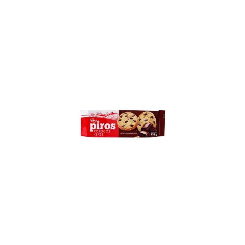 CBA Piros cookies amerikai csoki darabos 135g