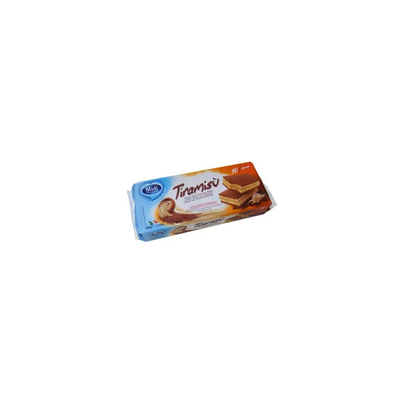 Midi TIRAMISU ízű krémmel töltött piskóta szelet 28g (10db x 28g)