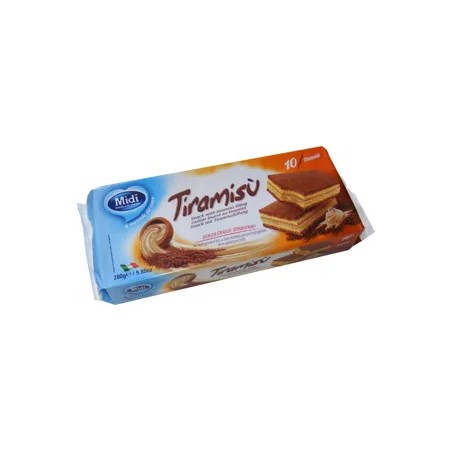 Midi TIRAMISU ízű krémmel töltött piskóta szelet 28g (10db x 28g)