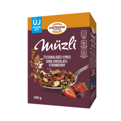 Cerbona dobozos müzli étcsoki-eper 200g
