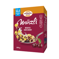 Cerbona dobozos müzli meggyes 200g