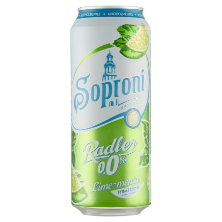 Soproni 0,5l dob. bodza-citrom 0,0%, drs