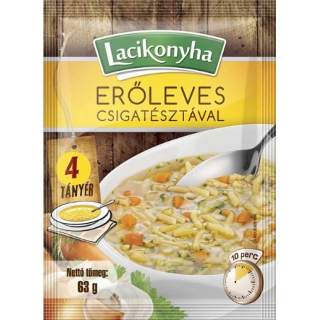 Lacikonyha erőleves csigatésztával 4t.63g