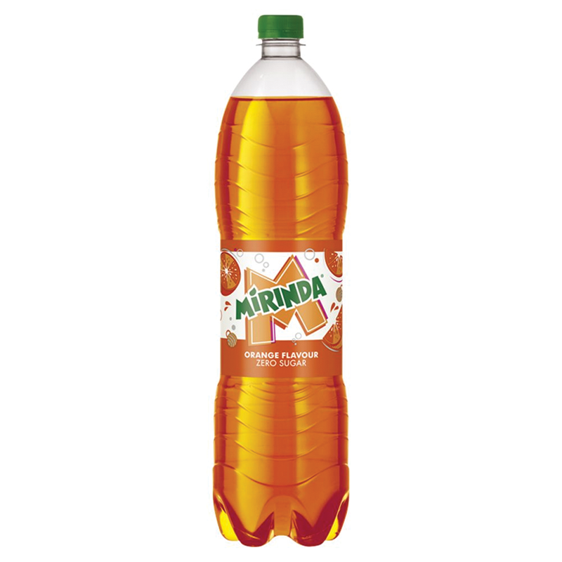 Mirinda narancs Zéro szénsavas üdítőital édesítőszerekkel 1,5l Pet, drs