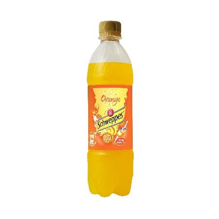 Schweppes narancsízű szénsavas üdítőital cukorral és édesítőszerekkel 0,5L PET, drs