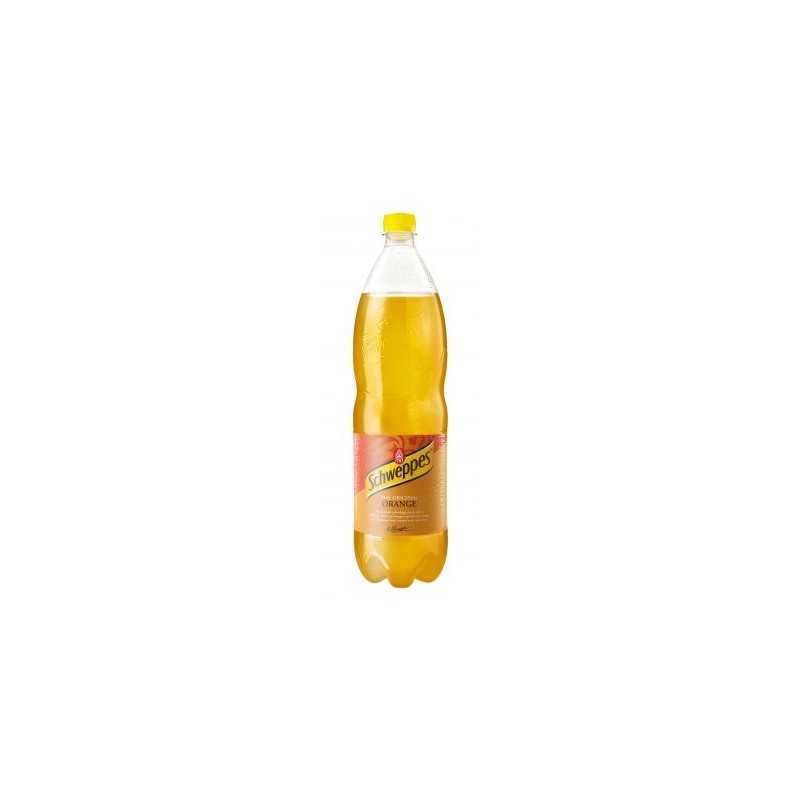 Schweppes narancsízű szénsavas üdítőital cukorral és édesítőszerekkel 1,5L PET,drs