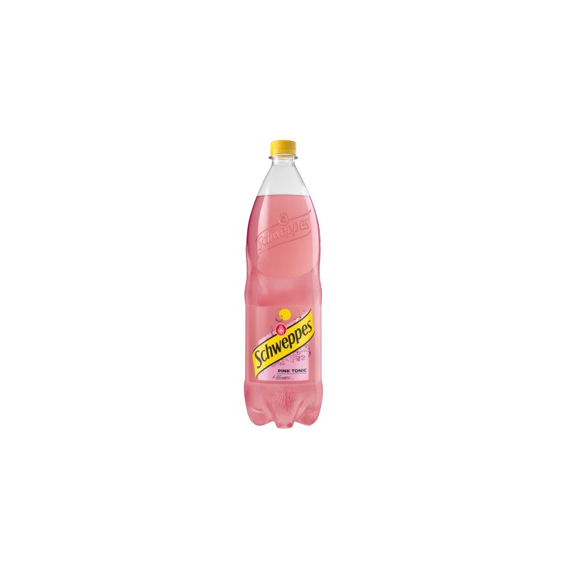 Schweppes Pink Tonic feketeribizli ízű szénsavas üdítőital cukorral és édesítőszerekkel 1,5L Pet, drs