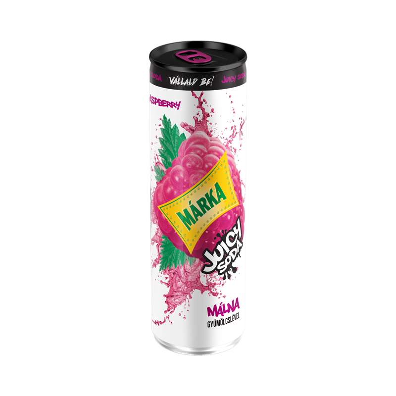 Márka juicy soda málna 0,25l, drs