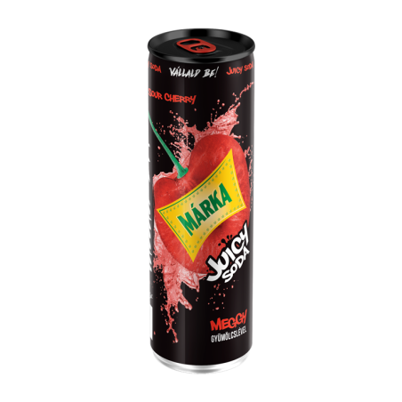 Márka juicy soda meggy 0,25l, drs