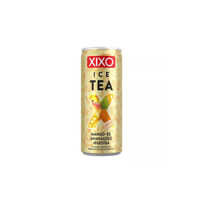 Xixo ice tea zöld, 0,25l, mangó-ananász, drs