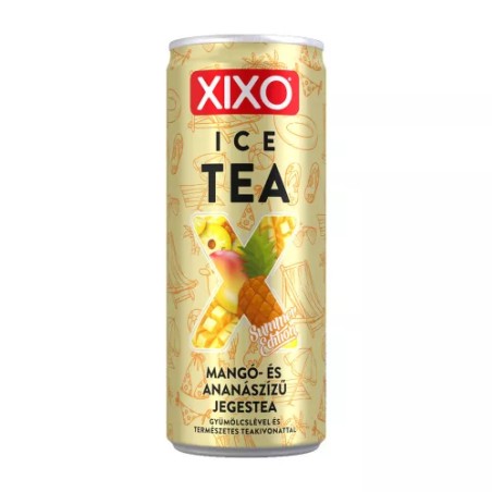 Xixo ice tea zöld, 0,25l, mangó-ananász, drs