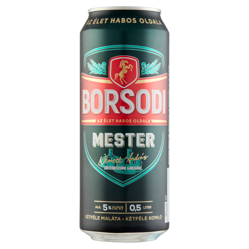 Borsodi dobozos sör Mester 0,5l, drs