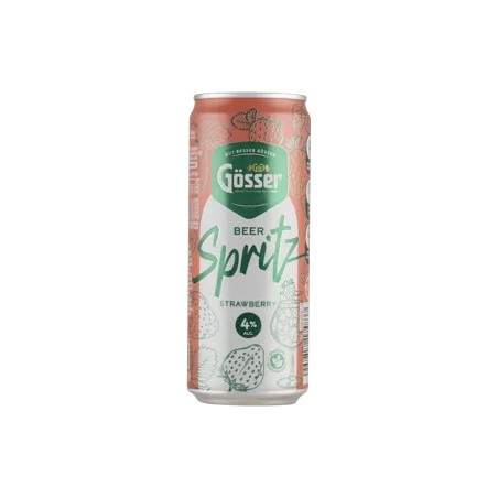 Gösser Beer Spritz Strawberry 4%, 0,33 dob., drs