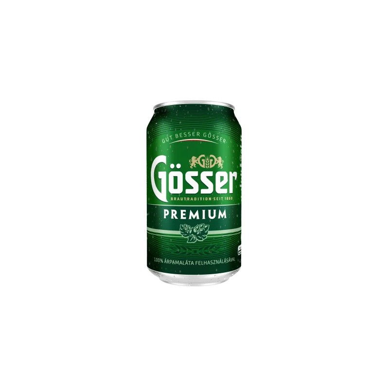 Gösser prémium 0,33l dobozos sör, drs