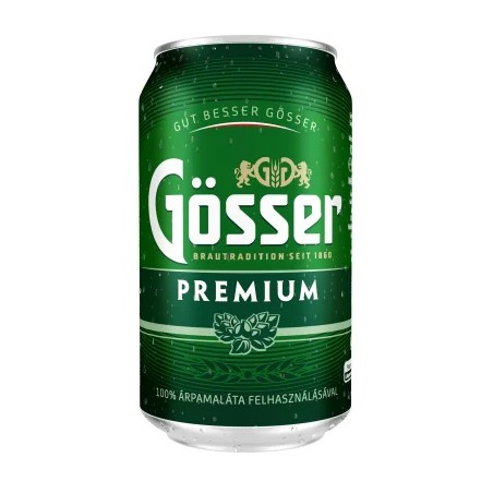 Gösser prémium 0,33l dobozos sör, drs