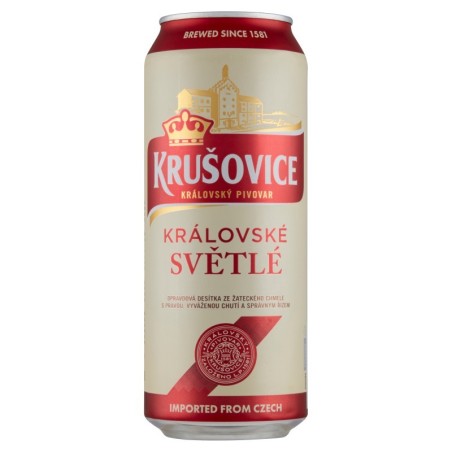 Krusovice 0,5l dobozos sör svetlé 4,2%alk., drs